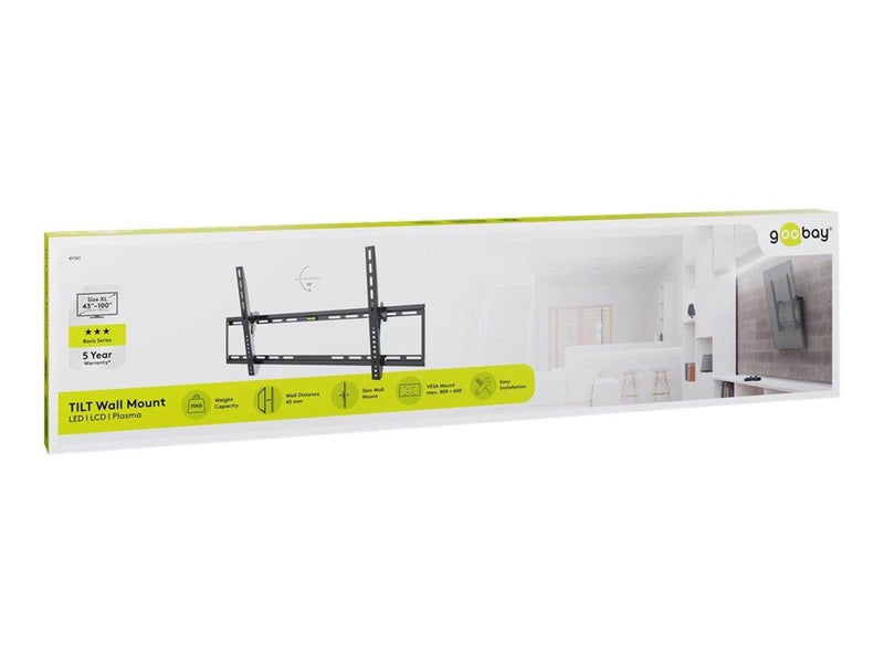 Pro Basic TV wall mount Basic TILT (XL) black - for T 75 kg 50", 55" 200 x 200 mm