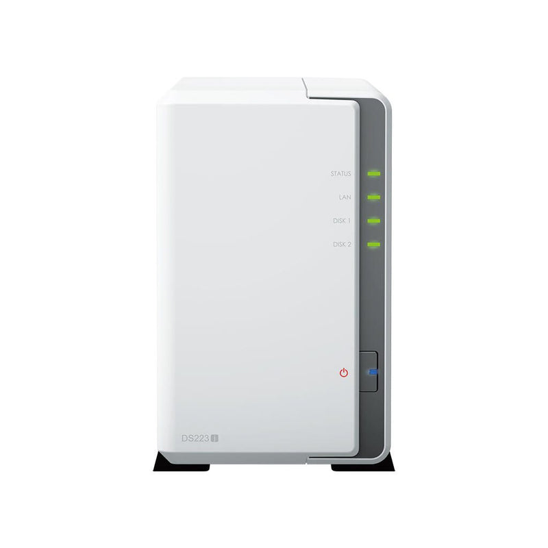 Synology DiskStation DS223J 2 Einschübe NAS-Server Leergehäue + 16TB (2x8TB) Seagate Ironwolf SATA 3.5 HDD Festplatten