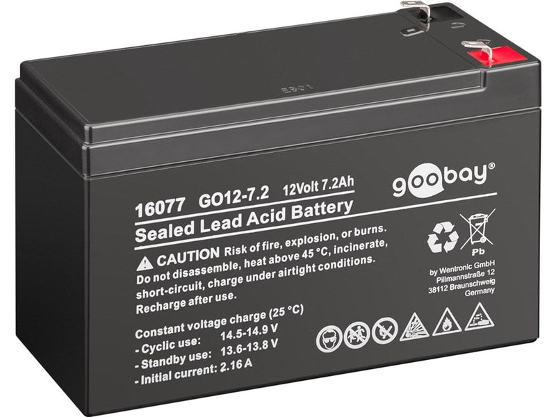 Pro GO12-7.2 (7200 mAh 12 V) - Faston (4.8mm) lead ac