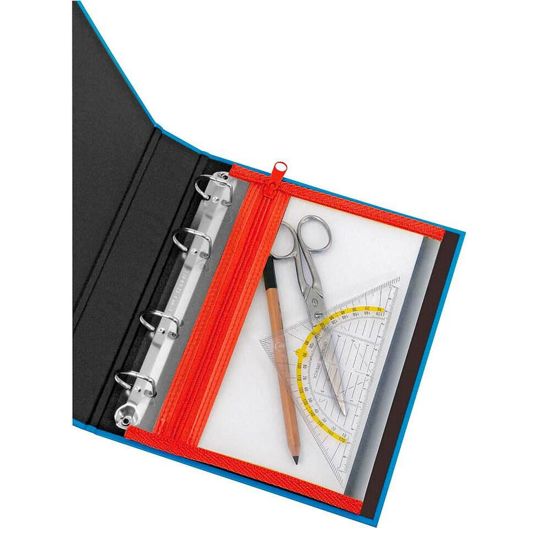 VELOFLEX Reißverschlussbeutel VELOBAG® A5 - transparent/rot