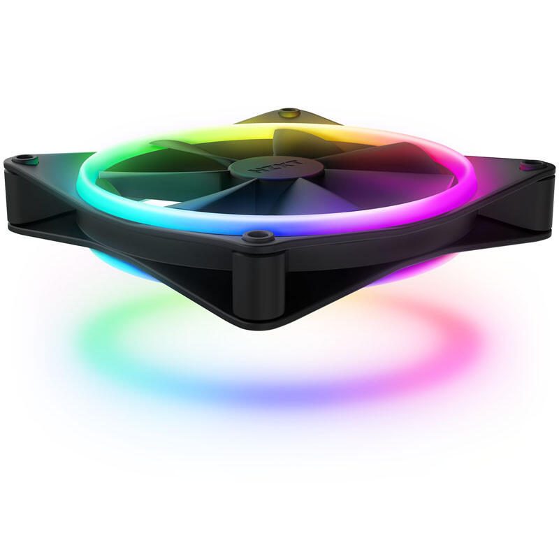 NZXT F140 RGB DUO - Gehäuselüfter, Schwarz (140mm, 20x LED)