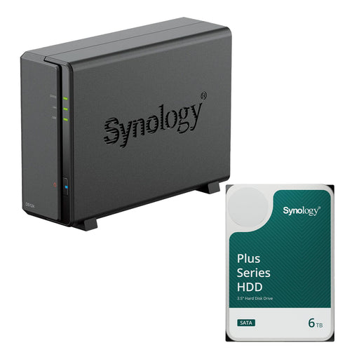 Synology DiskStation DS124 1 Einschub NAS-Server Leergehäuse + 1x Synology Plus 3.5' SATA HDD Festplatte 6TB