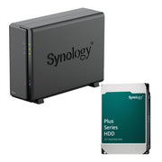 Synology DiskStation DS124 1 Einschub NAS-Server Leergehäuse + 1x Synology Plus 3.5' SATA 6Gb/s Festplatte 12 TB