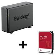 Synology DiskStation DS124 1 Einschub NAS-Server Leergehäuse + 1x WD Red SATA 3.5' HDD 4TB Festplatte