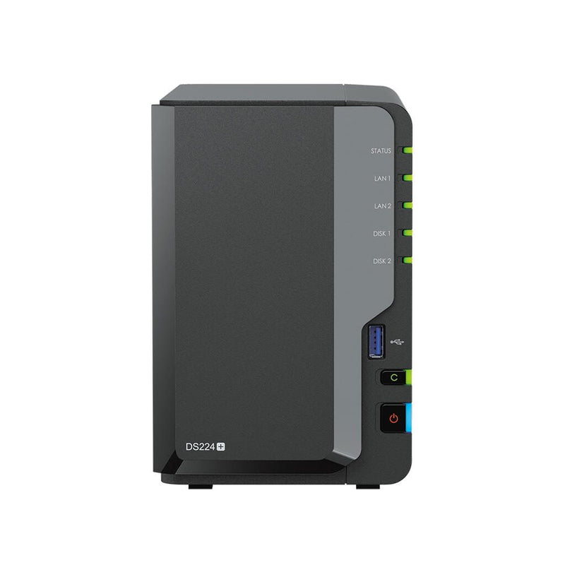 Synology DiskStation DS224+ 2 Einschübe NAS-Server Leergehäuse + 2x Synology Plus 3.5' SATA HDD Festplatte 6TB (12TB)