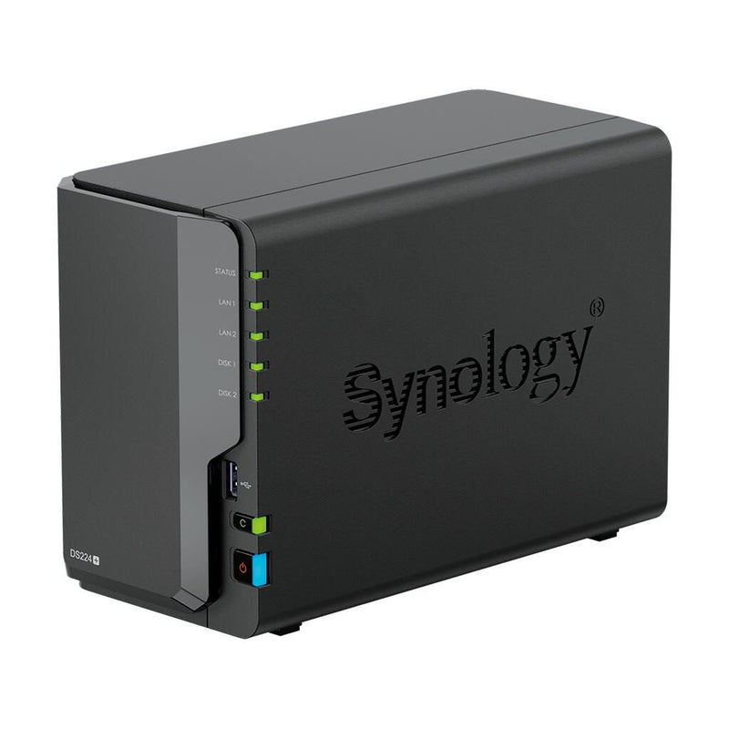Synology DiskStation DS224+ 2 Einschübe NAS-Server Leergehäuse + 2x WD Red® Plus NAS Festplatte 10 TB, 256MB (20TB)