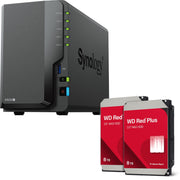 Synology DiskStation DS224+ 2 Einschübe NAS-Server Leergehäuse + 16 TB WD Red Plus SATA 3.5' HDD (2x8TB)