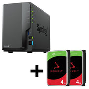 Synology DiskStation DS224+ 2 Einschübe NAS-Server Leergehäuse + 8 TB Seagate Ironwolf SATA 3.5' HDD (2x 4TB)