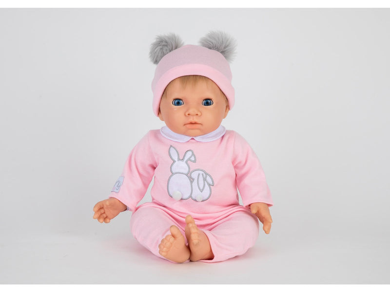 Tiny Treasures Blond hair doll w. Pink Pom Pom outfit