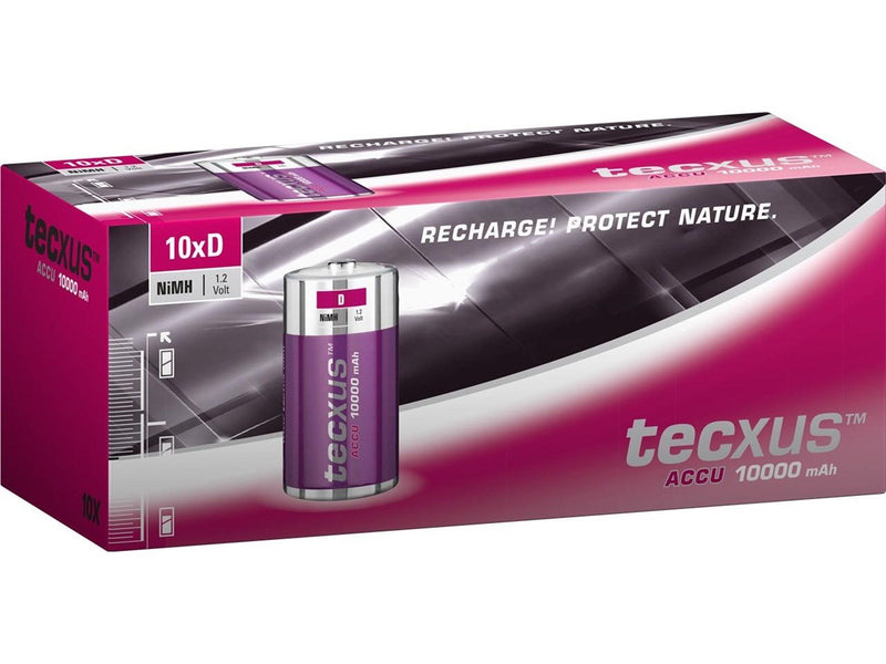 tecxus D (Mono)/HR20 Rechargeable - 10000 mAh 10 pcs. in box
