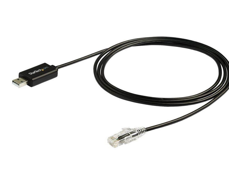 StarTech.com 6 ft. / 1.8 m Cisco USB Console Cable - USB to RJ45 - 460Kbps - serial cable - 1.8 m - black - Schwarz - 1m