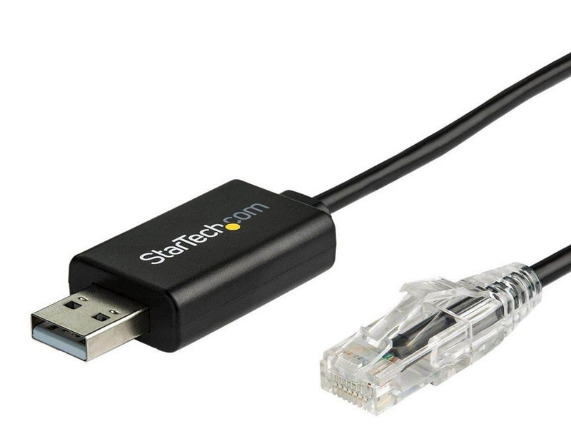 StarTech.com 6 ft. / 1.8 m Cisco USB Console Cable - USB to RJ45 - 460Kbps - serial cable - 1.8 m - black - Schwarz - 1m