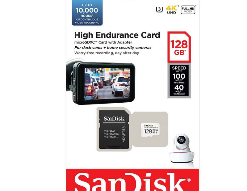 SANDISK High Endurance microSD/SD - 100MB/s - 128GB