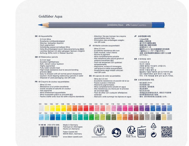 Faber-Castell Aqua.stift Goldfaber Aqua 48-Metalletui