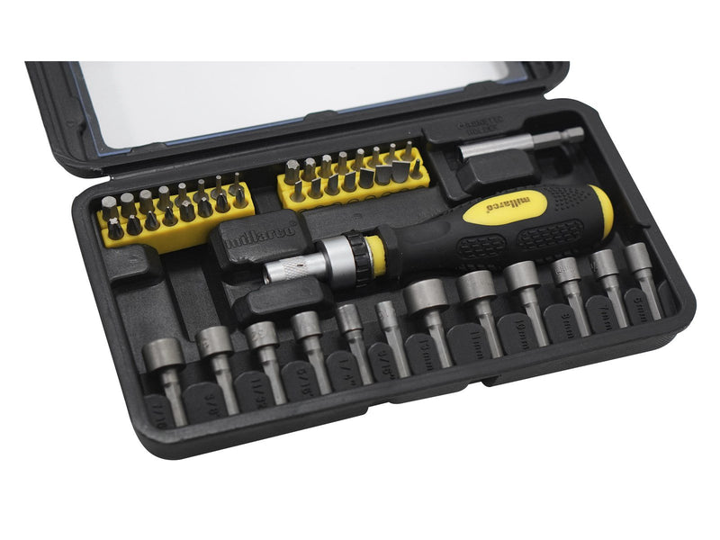 Millarco Bits set with ratchet handle - 46 pcs.