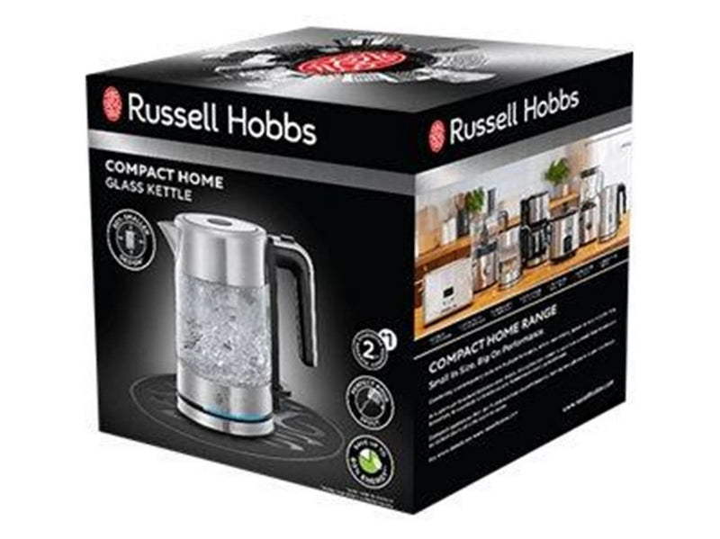 Russell Hobbs Wasserkocher Compact Home 24190-70 - Glass/glossy stainless steel/black - 2200 W