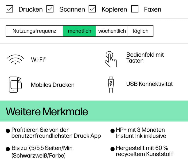 HP DeskJet 2810e Tintenstrahl-Multifunktionsgerät
