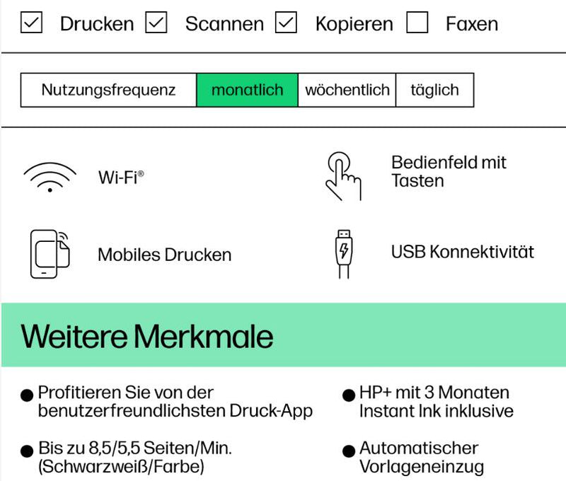 HP DeskJet 4230e Tintenstrahl-Multifunktionsgerät