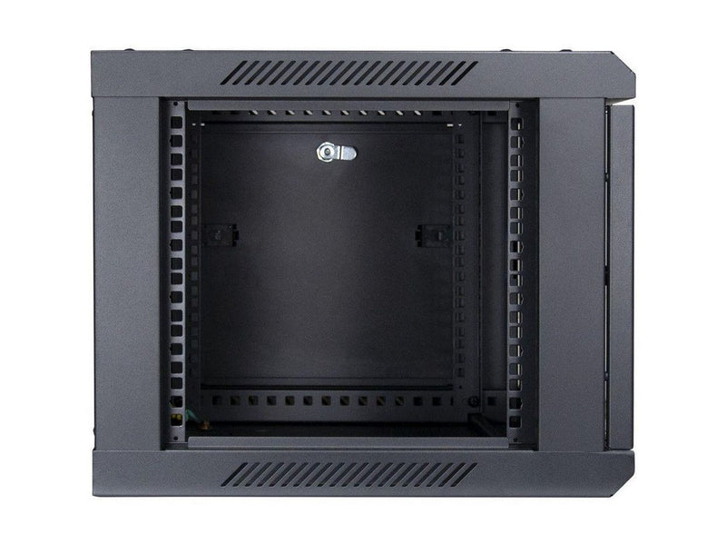 Inter-Tech SMA-6406 Wall Mounted Rack 6U 450mm Load up to 30Kg Glass Door Black RAL9005