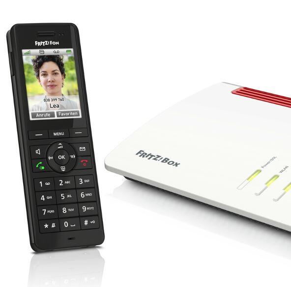 FRITZ!FonX6 Schnurloses Erweiterungshandgerät Anrufbeantworter,Internetradio,Rufnummernanzeige ECO DECT\GAP schwarz