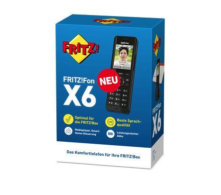 FRITZ!FonX6 Schnurloses Erweiterungshandgerät Anrufbeantworter,Internetradio,Rufnummernanzeige ECO DECT\GAP schwarz