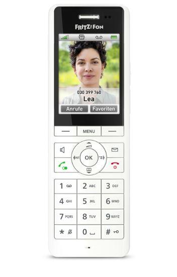 FRITZ!FonX6 Schnurloses Erweiterungshandgerät Anrufbeantworter, Internetradio, Rufnummernanzeige ECO DECT\GAP weiß