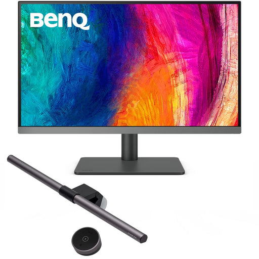 BenQ DesignVue PD2706U Grafik Monitor 68,58 cm (27') + BenQ Screenbar Halo - LED-Monitorlampe schwarz