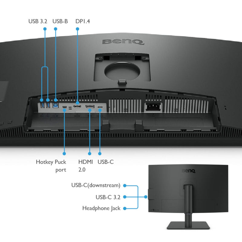 BenQ DesignVue PD2706U Grafik Monitor 68,58 cm (27') + BenQ Screenbar Halo - LED-Monitorlampe schwarz