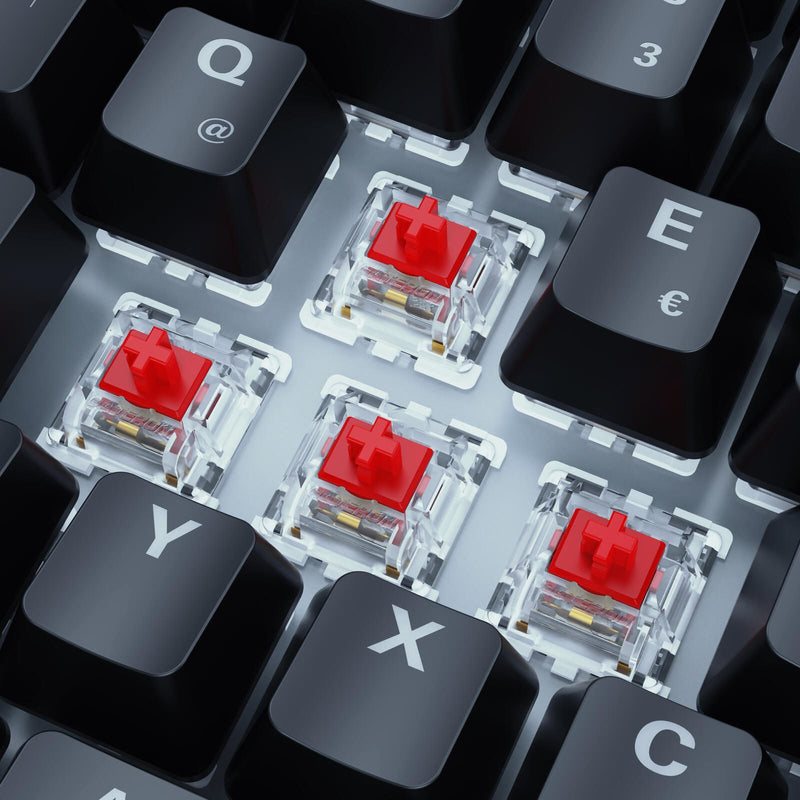 Sharkoon SKILLER SGK50 S3 Gaming-Tastatur Gateron Red schwarz