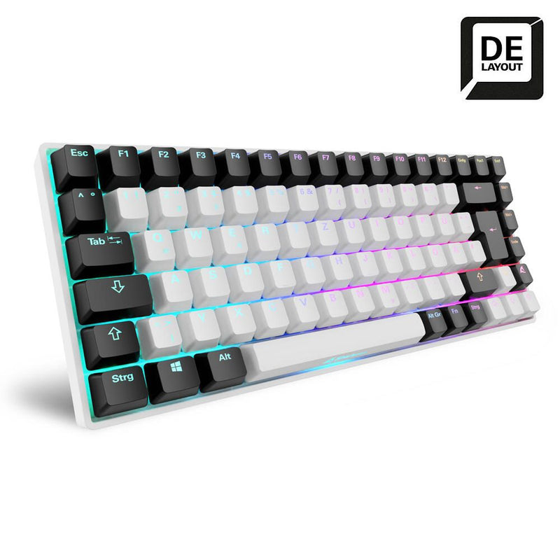 Sharkoon SKILLER SGK50 S3 Gaming-Tastatur Gateron Red weiß