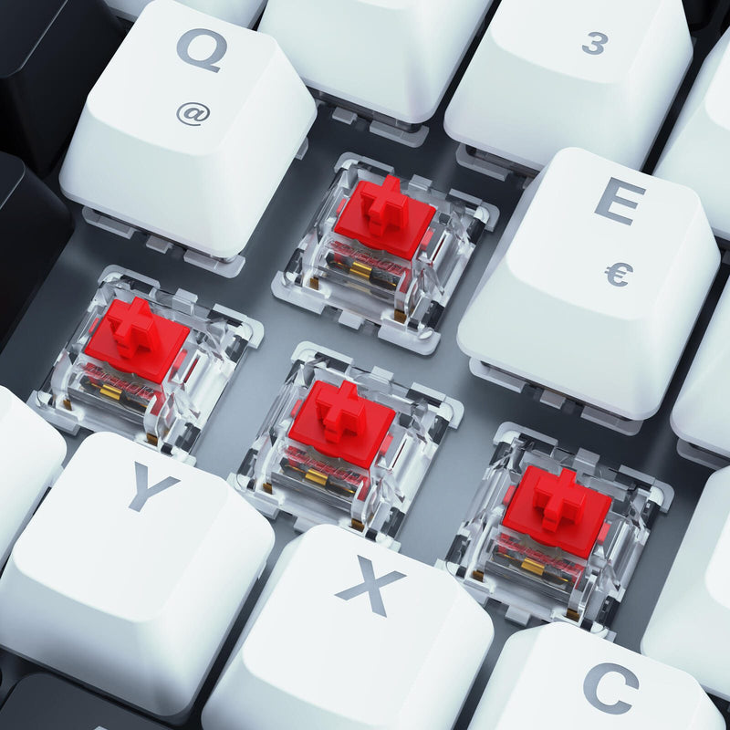 Sharkoon SKILLER SGK50 S3 Gaming-Tastatur Gateron Red weiß