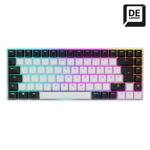 Sharkoon SKILLER SGK50 S3 Gaming-Tastatur Gateron Yellow weiß