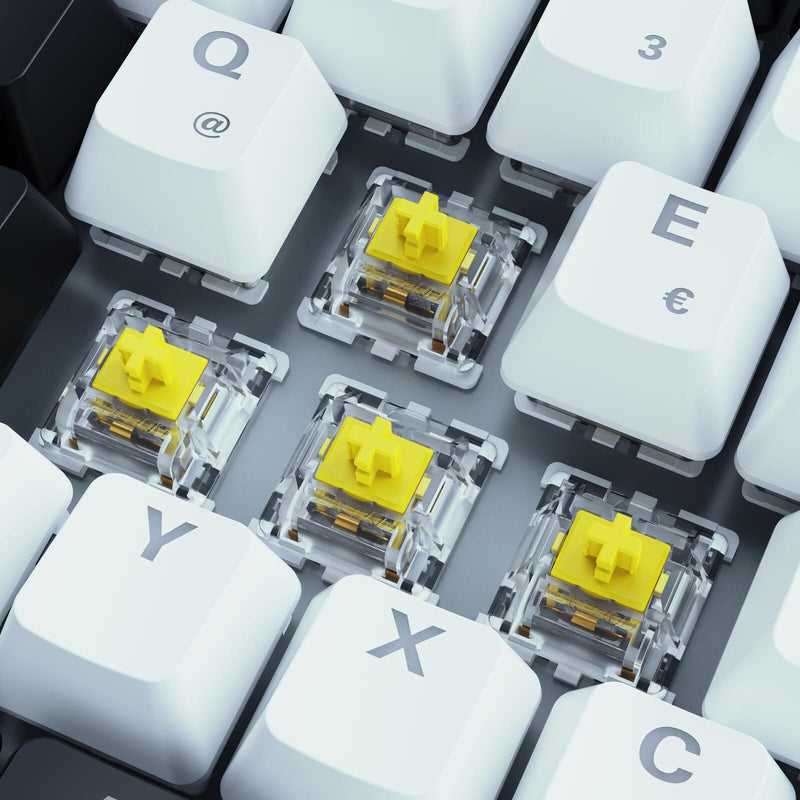 Sharkoon SKILLER SGK50 S3 Gaming-Tastatur Gateron Yellow weiß