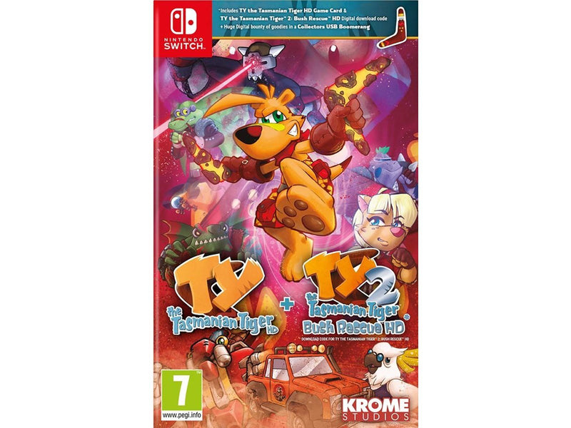 TY the Tasmanian Tiger HD + TY the Tasmanian Tiger 2 Bush Rescue HD - Nintendo Switch - Platformer - PEGI 7