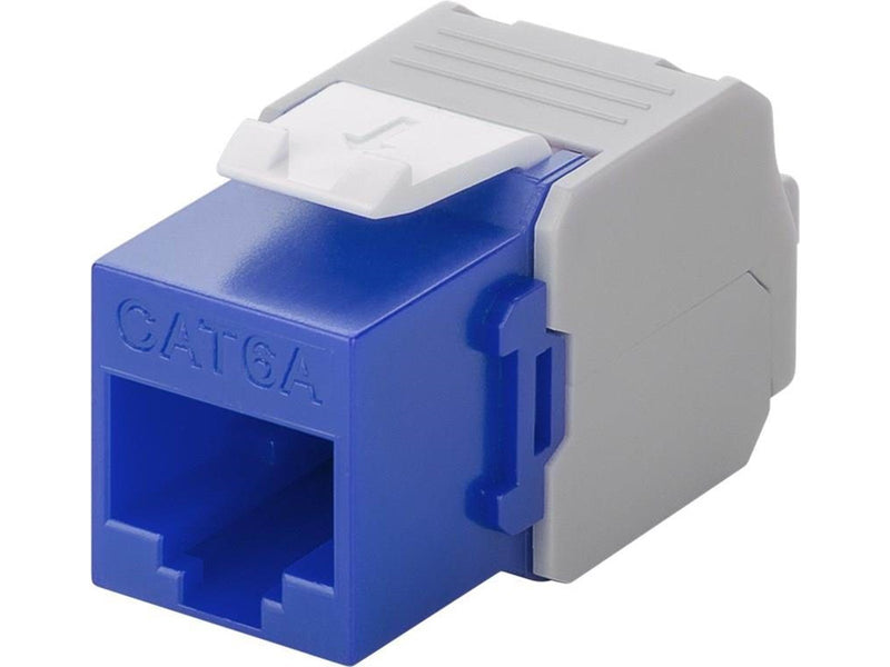 Pro Keystone module RJ45 CAT 6A UTP blue