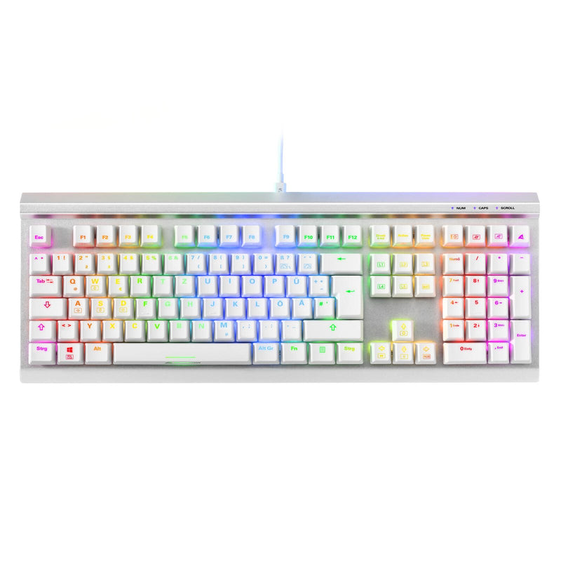 Sharkoon SKILLER SGK40 White Gaming-Tastatur, Huano Red