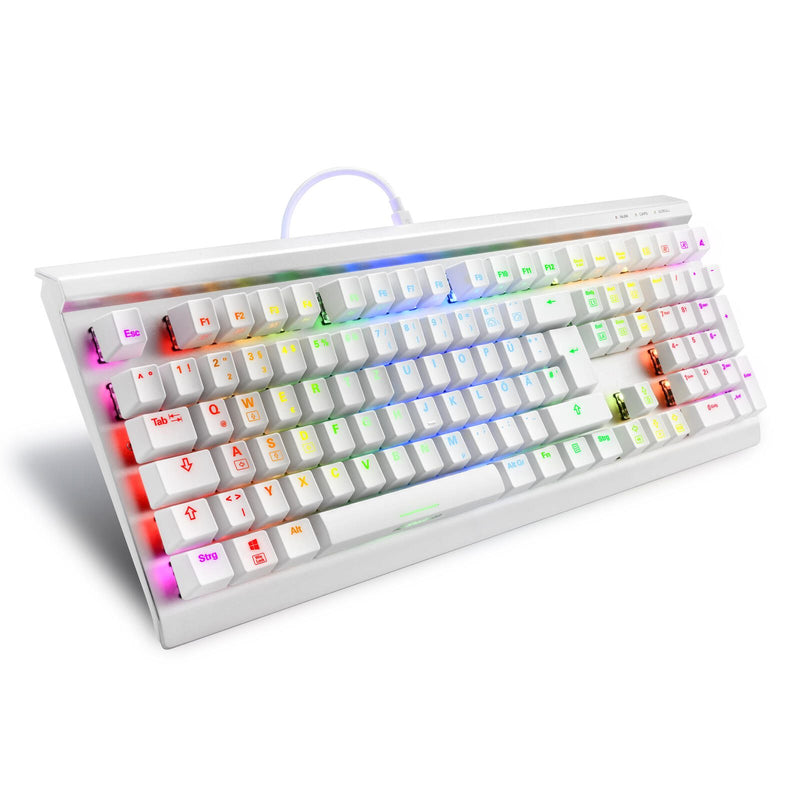 Sharkoon SKILLER SGK40 White Gaming-Tastatur, Huano Red