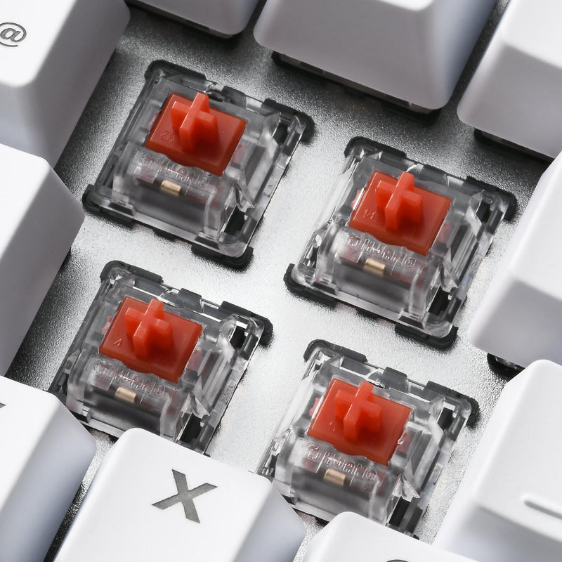 Sharkoon SKILLER SGK40 White Gaming-Tastatur, Huano Red