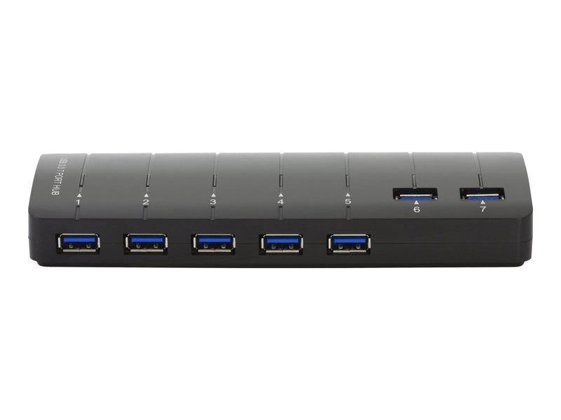 Deltaco USB 3.0 hub 7xType A hun strømadapter USB-Hubs - 7 - Schwarz