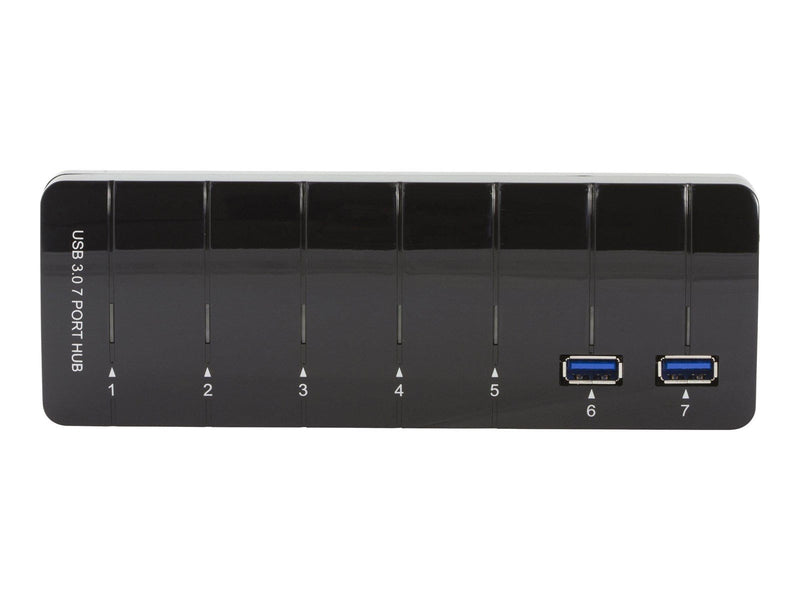 Deltaco USB 3.0 hub 7xType A hun strømadapter USB-Hubs - 7 - Schwarz