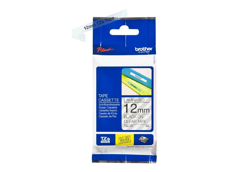 Brother TZ-131 - black on clear- Roll (1.2 cm x 8 m) - Printer tape