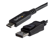 StarTech.com 5.9 ft. (1.8 m) - USB-C to DisplayPort Adapter Cable - 8K - HBR3 - external video adapter - black