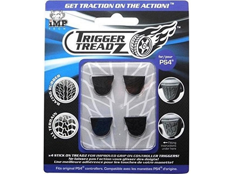 iMP TECH Trigger Treadz Trigger Grips Pack for PS4 - Black - Miscellaneous Zubehör für Spielkonsole - Sony PlayStation 4