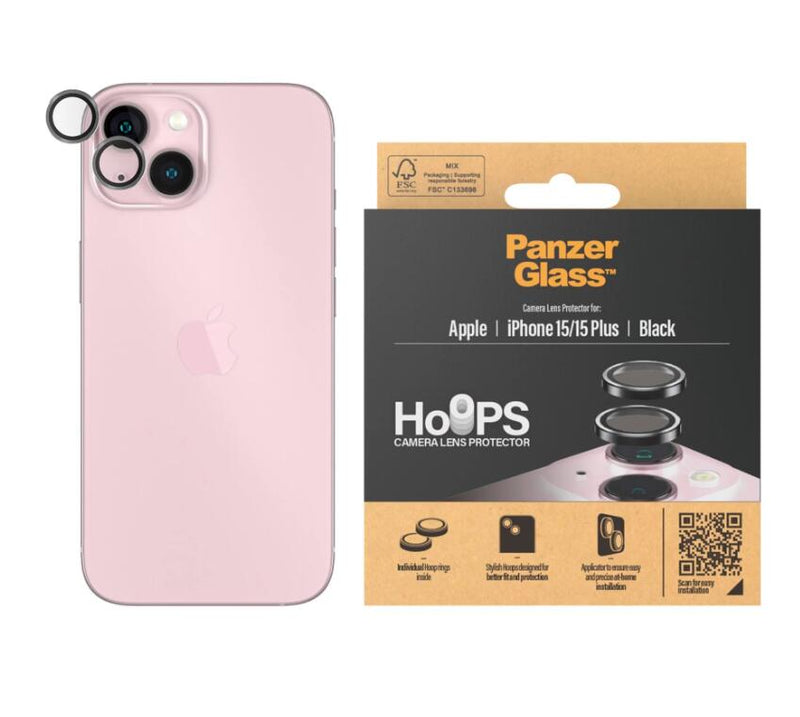 PanzerGlass™ Hoops Kameraschutz für das Apple iPhone 15 & iPhone 15 Plus