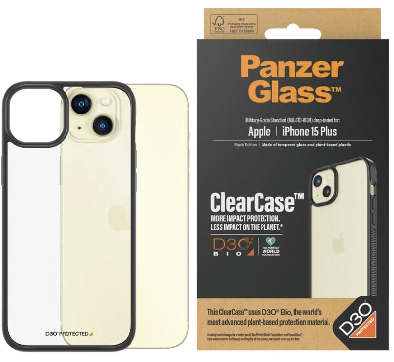 PanzerGlass™ Clearcase mit D30 für das iPhone 15 Plus