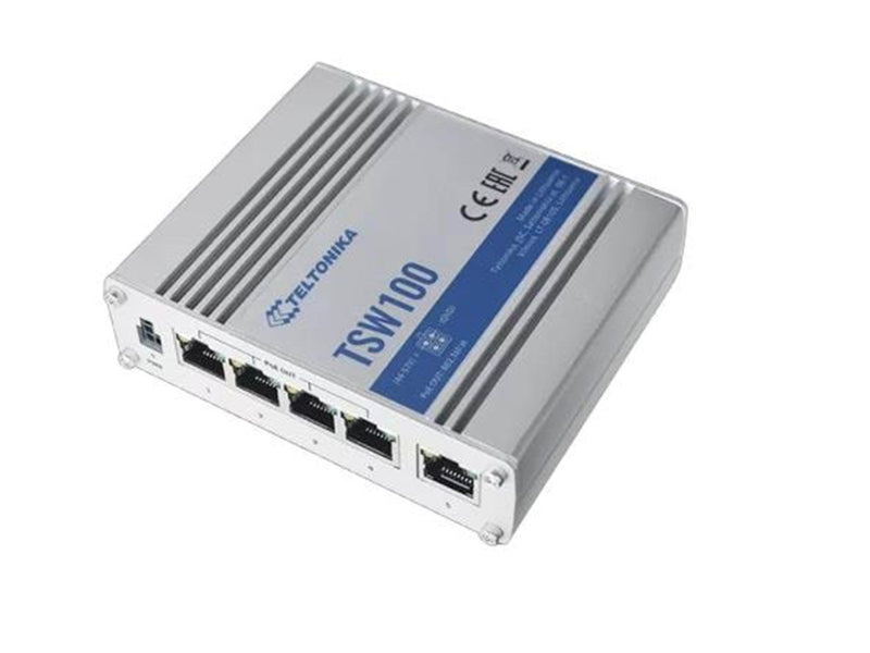 Teltonika TSW100 5-Port Gigabit Switch 120W (4 x PoE+)