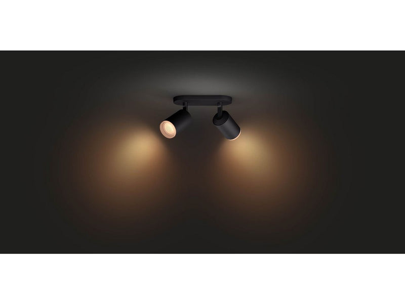 Philips Hue Fugato 2-er Spots 5.7W - schwarz