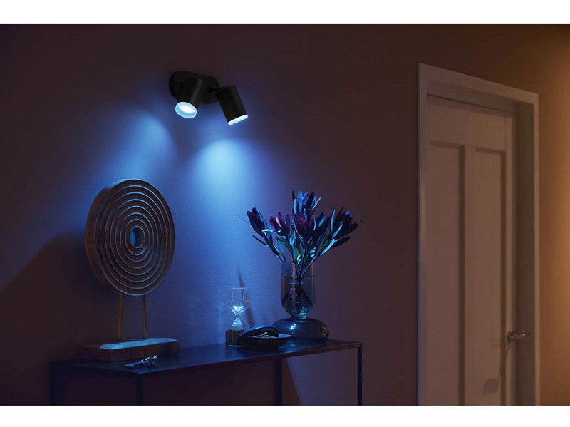 Philips Hue Fugato 2-er Spots 5.7W - schwarz
