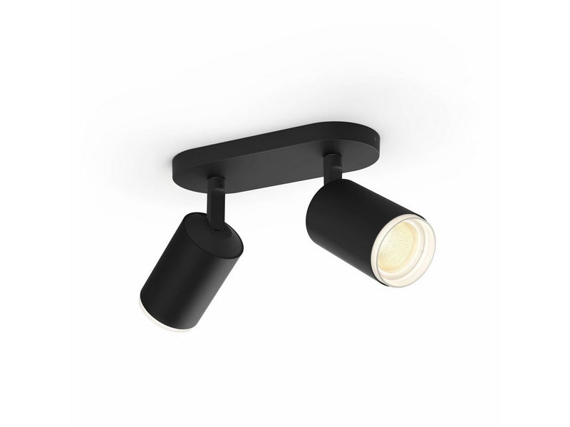 Philips Hue Fugato 2-er Spots 5.7W - schwarz
