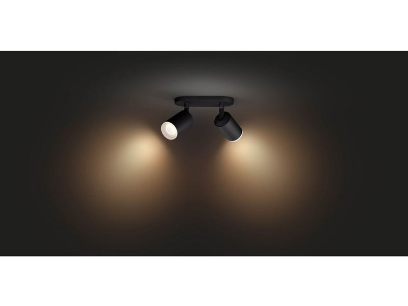 Philips Hue Fugato 2-er Spots 5.7W - schwarz